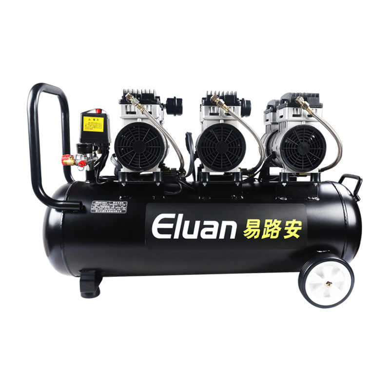 安E60L无油静音空压机220V小型打气泵木S工装修喷漆泵现货