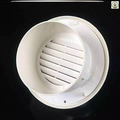 通风口排烟管防风帽易装防风罩110pvc透气帽防雨管帽防蚊虫抗腐蚀