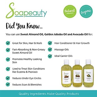 Sweet Almond Oil  Golden Jojoba Oil  Avocado Oil  Pack of