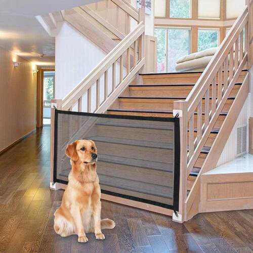 好货Dog Gate Ingenious Mesh Dog Fence For Indoor and Outdoor