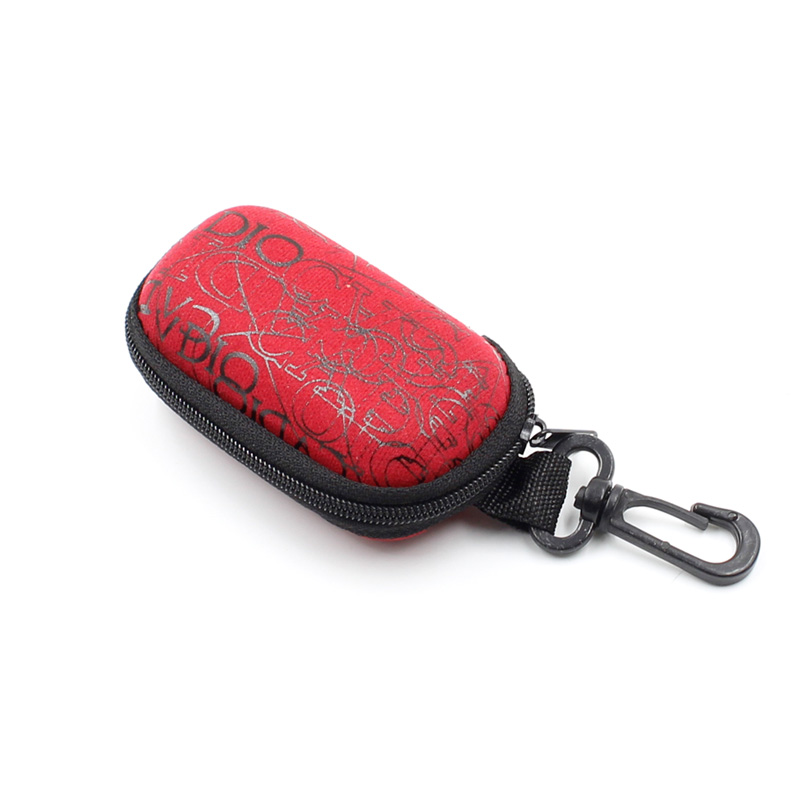 小号折叠老花眼镜盒 小型眼镜盒 小拉链盒带挂钩老花镜眼镜盒