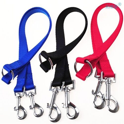 好货Nylon Double Lead Leash Pet Traction Rope Outdoor Dog
