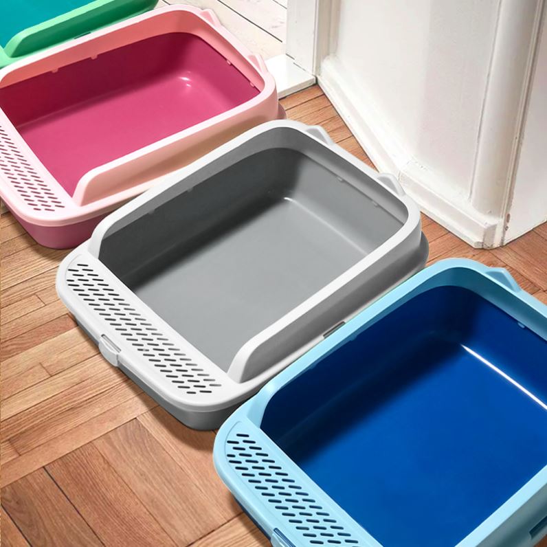 猫砂盆特大号60斤猫砂盆50cm猫砂盆特大号40斤半封闭加长加高布偶