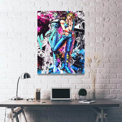 好货Wall Art Home Decor Hd Jojo Bizarre Adventure Print Anim