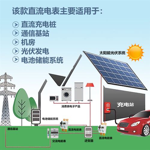 好货RS485多功能单相直流电表400V 数显储能通信基站功率计光伏电