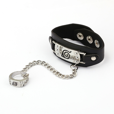 极速Japan Anime Uzumaki Uchiha Sasuke Konoha  Punk Leather B