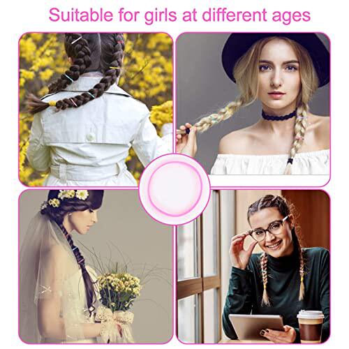 好货Elastic Hair Ties Rubber Bands for Hair  1000Pcs Colorfu