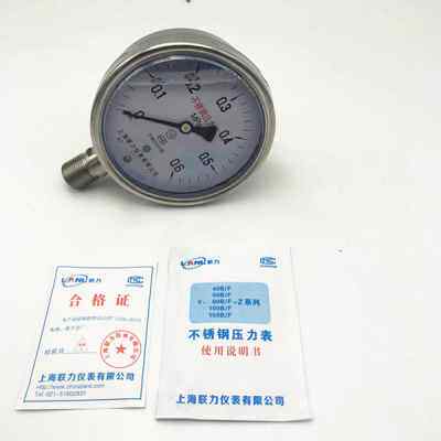 好货Y60BFZT YN60BFZ 轴向不锈钢压力表 面板式 耐震压力表 全304