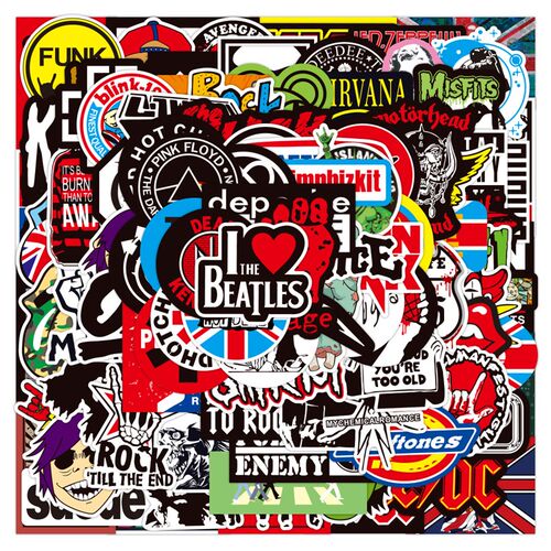 极速100pcs Rock Music Band Graffiti Sticker Waproof Removabl