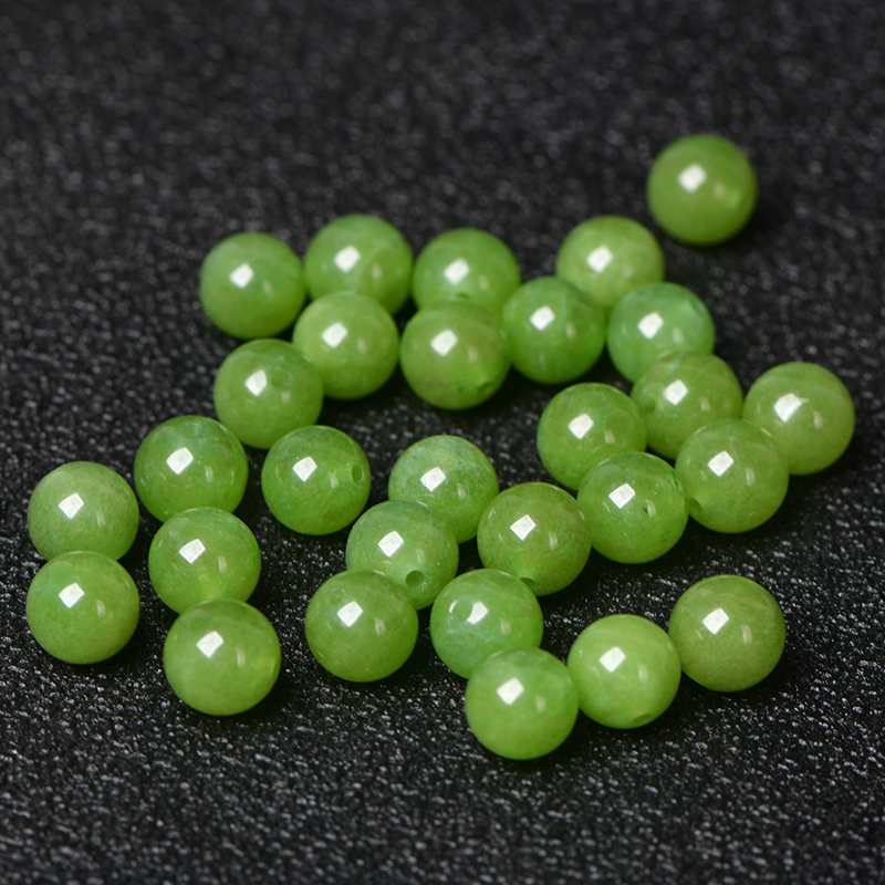 天然和田玉髓且末蓝散珠diy水晶饰品配件材料珠子圆珠串珠包邮