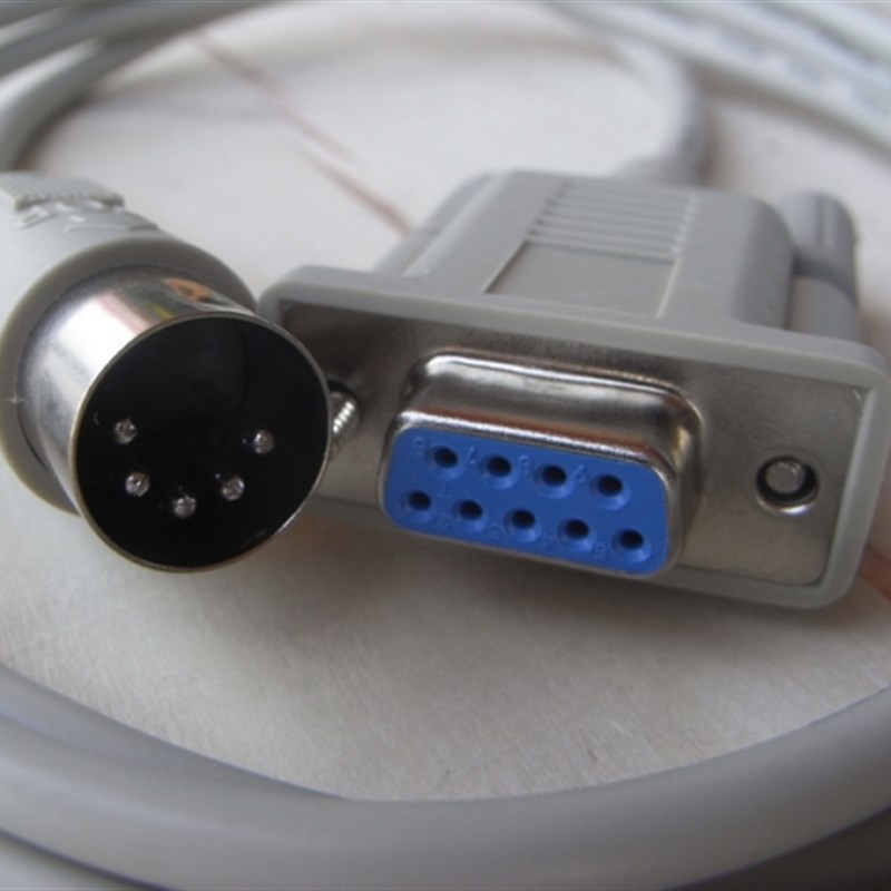 。圆口5针转DB9孔 5针转RS232 DB9转5针串口线 圆口5针转 COM口