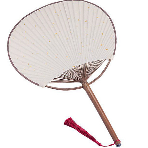 极速扇子古典日式和风团扇空白宣纸手工竹蒲扇古风汉服圆扇纨扇宫