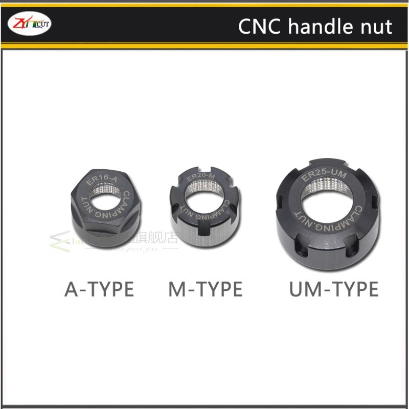 1pcs ER nut A M UM  ER8 ER11 ER16 ER20 ER25 ER32 ER40 Intern