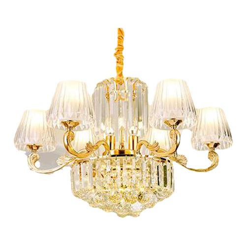 施仑萨斯欧式吊灯客厅灯简约现代轻奢风餐厅卧室灯奢华大气锌合金