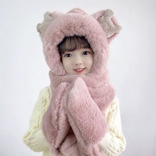 一岁宝宝围脖手套儿童围巾和手套幼儿帽子围巾手套小孩围脖手套