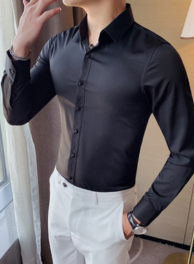 ?ngiliz tarz? uzun kollu g?mlek erkekler giyim moda 2022