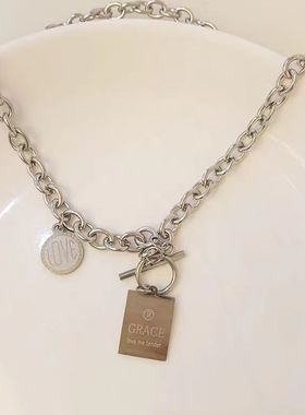 儿童项链男孩脖子配饰潮嘻哈风吊坠女童搭配衣服街头街舞时尚链子