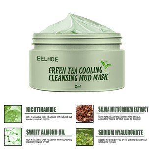 Green Tea Clay Mask Oil Control Acne Blackhead Clearing Peel