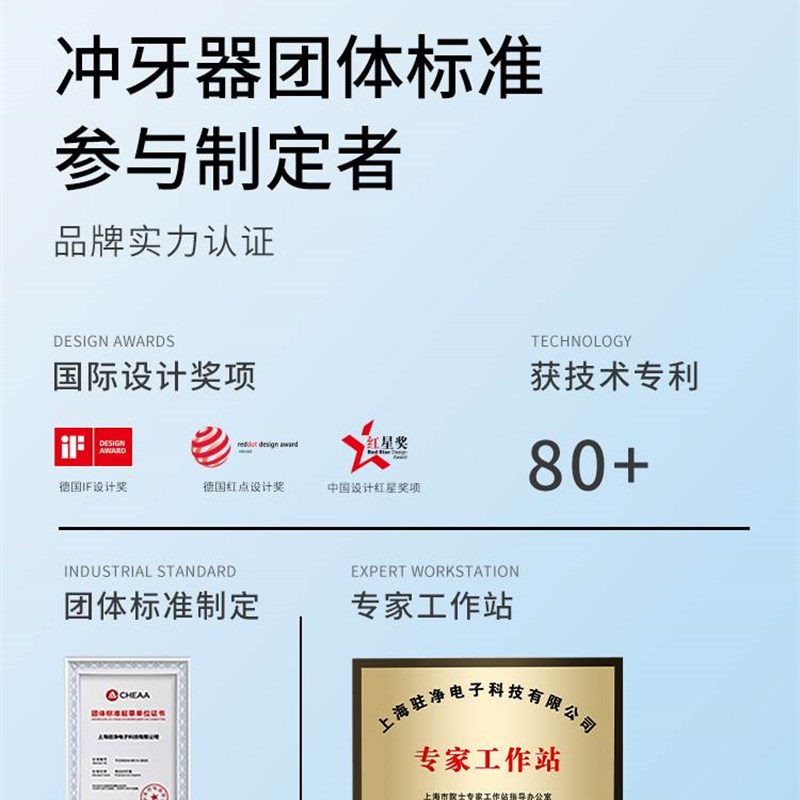 花上冲牙器可携式水牙线家用洗牙器清洁牙齿清洁口腔清新正畸礼物