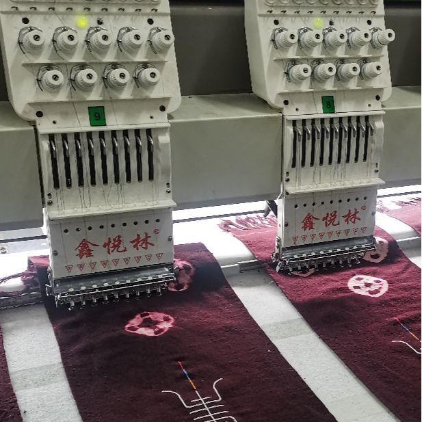 自动单头12针电脑绣花机平绣帽绣成衣绣毛巾绣小型私人刺绣机设备