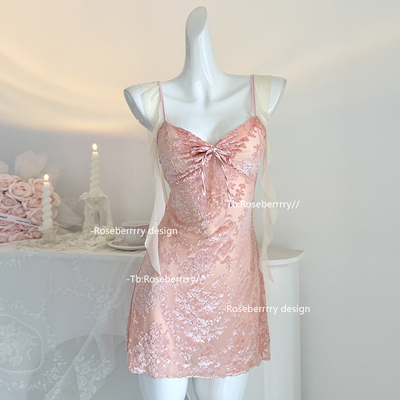 纯欲法式烧花吊带睡裙