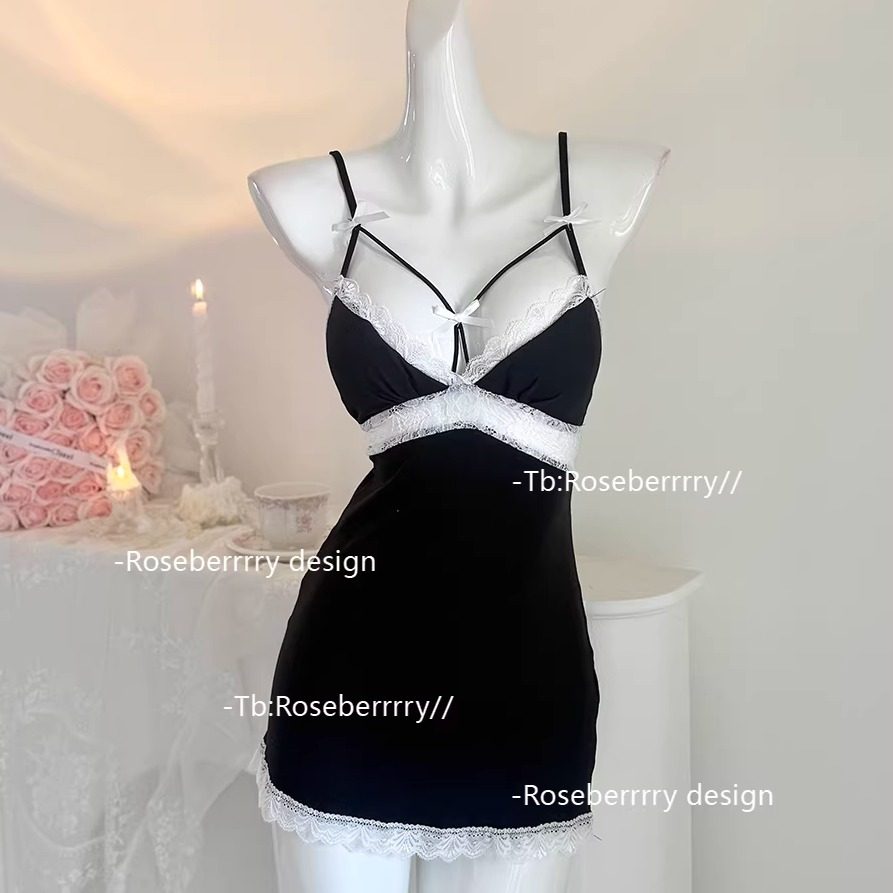 Roseberrrry欲系娇妻 纯欲甜美少女感蕾丝吊带睡裙性感睡衣带胸垫,女士内衣/男士内衣/家居服,睡裙,淘宝优惠券,粉丝福利购,淘宝优惠卷