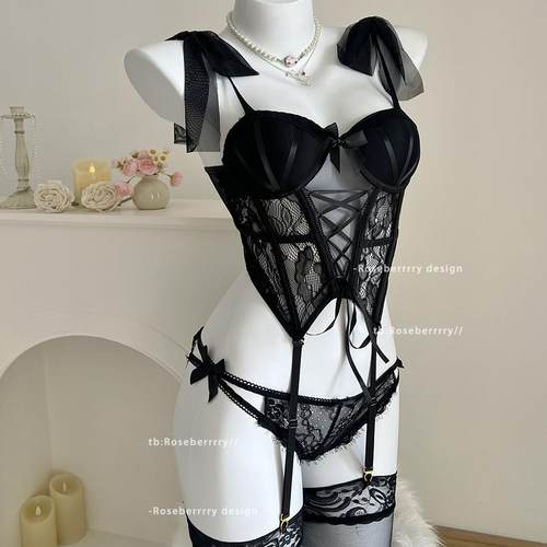 黑桃a胸垫贝壳杯鱼骨纯欲风胸衣