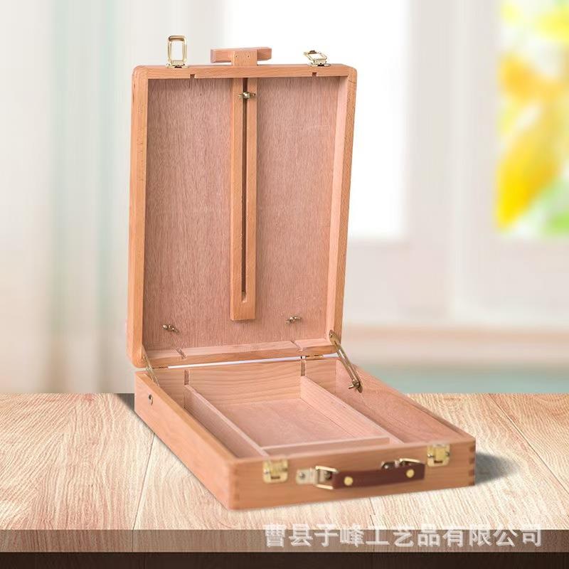 木质桌面画架可折叠画箱美术生素描油画箱实木便携式绘画写生支架