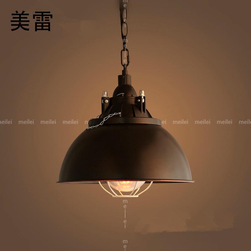 工业风复古铁艺loft酒吧咖啡美式灯餐厅锅盖吧台设计师吊灯