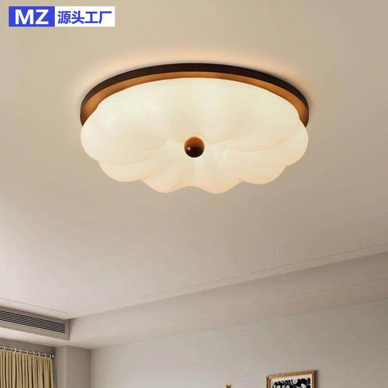 中古风卧室书房温馨主灯复古创意奶油风儿童房主卧护眼南瓜吸顶灯,鲜花速递/花卉仿真/绿植园艺,割草机/草坪机,淘宝优惠券,粉丝福利购,淘宝优惠卷