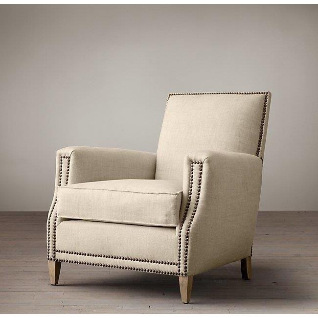 法式乡村复古实木单人沙发RH家具老虎椅现代简约家用卧室休闲椅