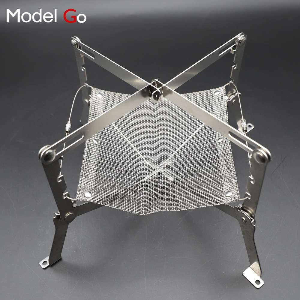 MODELGO迷你焚火台口袋烧烤架便携烧烤网观火烤肉多功能