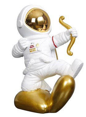 高档轻奢c风办公室宇航员摆件太空人男生日礼物书房电脑桌面小摆
