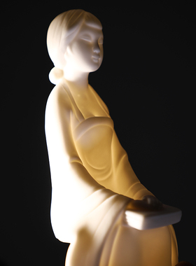 创意琴棋书画陶瓷人物中式客厅书房办公室软装饰品工艺品摆设