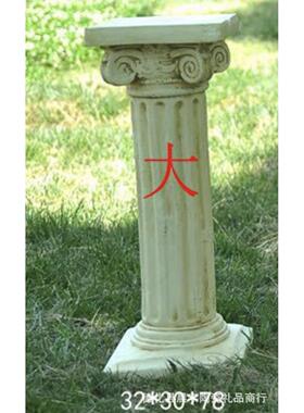 混批欧式创意复古做旧工艺品氧化镁罗马柱婚庆园艺饰品摆件6024