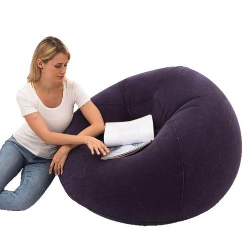 充气植绒沙发单人款懒人便携易收纳户外休闲热卖产品