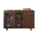 实木餐边柜现代简约置物架储物柜一体客厅靠墙北美黑胡桃木茶水柜