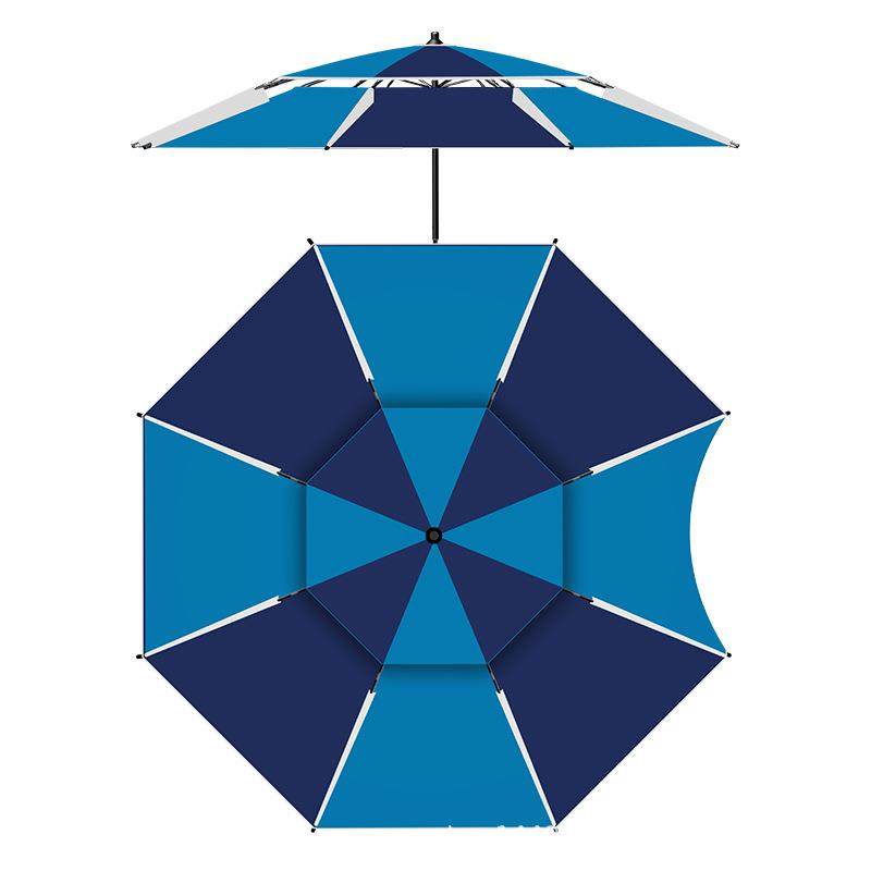 垂钓伞户外2/2.2/2.4米双层万向加固钓鱼伞防晒防雨台钓伞