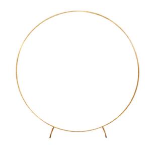 外贸新款卡扣婚庆圆环拱门婚礼支架拱门铁艺圆形气球花架拱门