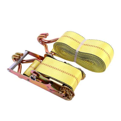 厂家黄色4寸收紧器金属棘轮卡扣货车货物运输拉紧器汽车捆绑带