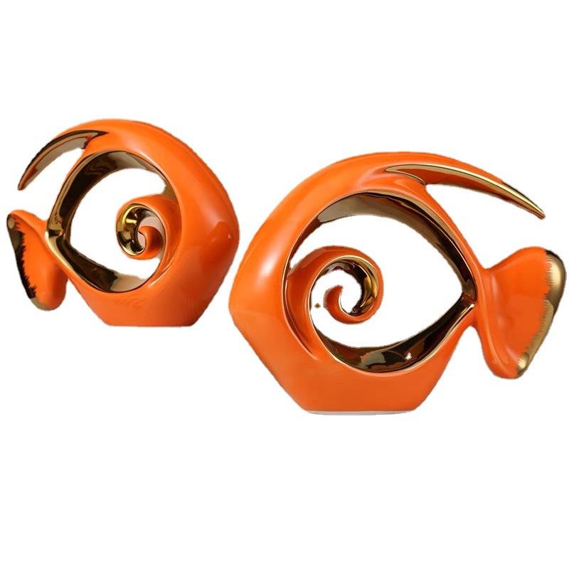 创意轻奢对陶瓷摆装件软装饰品电视柜书鱼柜乔DCH玄关家居迁新居