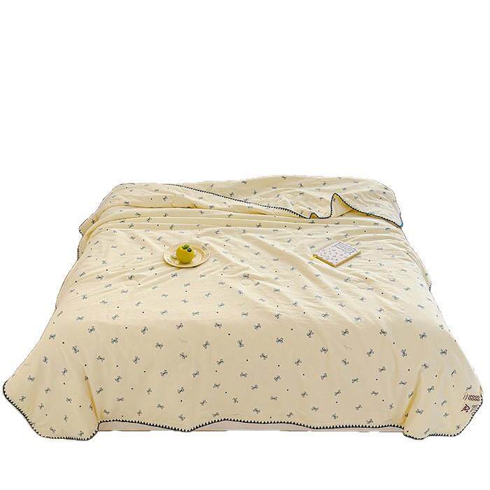 新款皱皱纱夏被空调被夏凉被透气夏季薄被子四件套床单床笠款