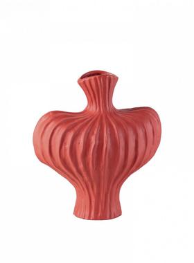 法式侘寂中古干花瓶花器客厅茶几餐厅样板间别墅酒店软装饰品摆件