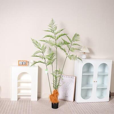 仿真仿真绿植头蕨金丝植蕨室内客厅家居装饰绿盆栽件仿真摆蕨树落