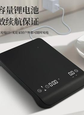 充电款咖啡3k秤g.电子C08秤房秤精准厨01g快充计时咖啡秤家用智能