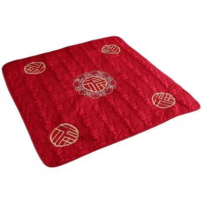 结婚被坐ZFB福垫百福被新娘婚房布置刺绣结婚床上喜陪用嫁喜庆品