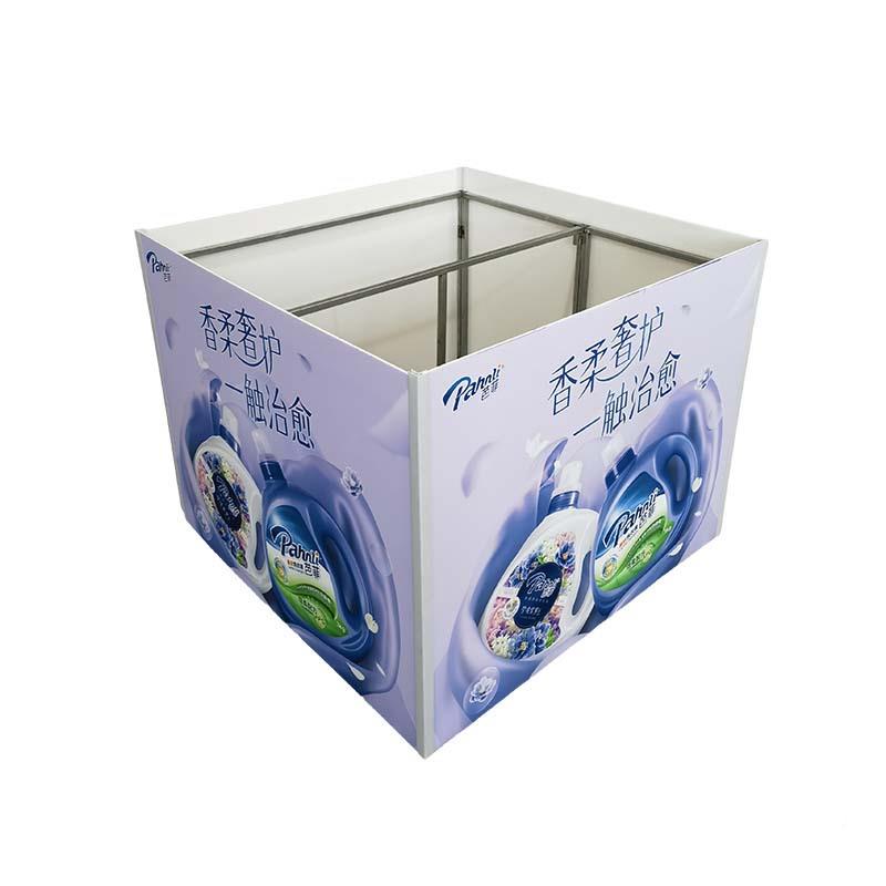 铁地堆头超零食促销台商场展示折叠货架广告堆桌kt板陈列市展质柜