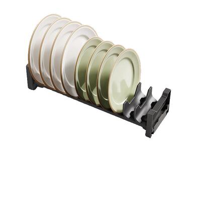 枪灰厨房碗碟架抽橱屉柜物餐具内置分格碗架家用节可调TAV台面置