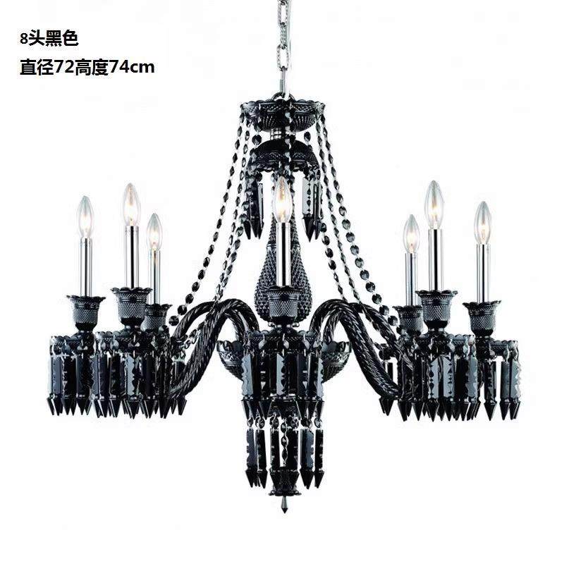 中山灯具厂直销黑色34817法式水晶空吊灯奢华墅气客厅大灯别楼梯,家装灯饰光源,智能吊灯,淘宝优惠券,粉丝福利购,淘宝优惠卷