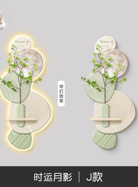 奶油风入户玄关装尽饰画创ltao1007走廊头灯画立体肌理壁客厅正对